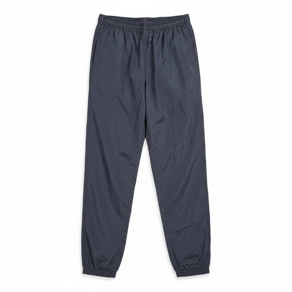 NWT Vintage Vizor Vintage Windbreaker Track Joggers Blue Grey Nylon Pants Y2K M